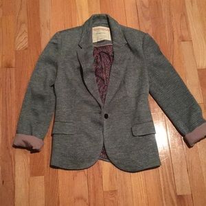 Green blazer from Anthropologie